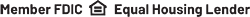 Equal Housing Lender FDIC logo